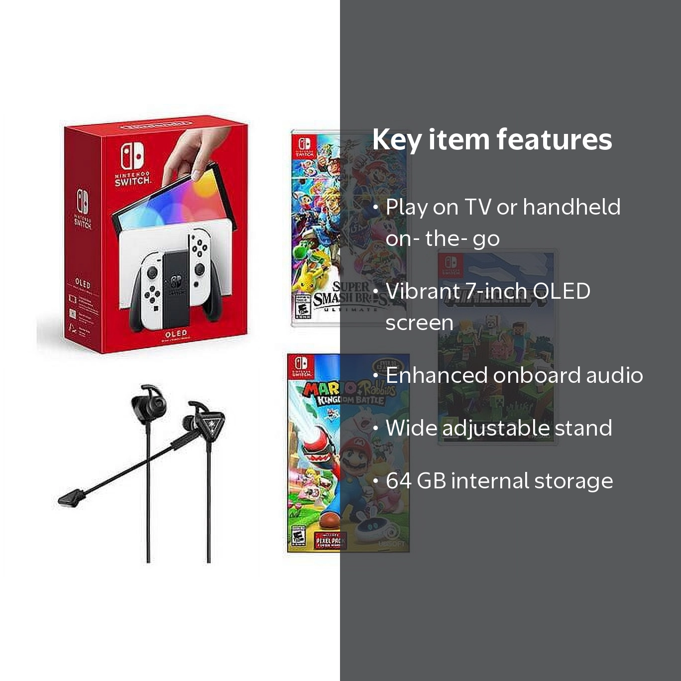 Nintendo Switch OLED Model Console - 64GB Internal Storage, Neon