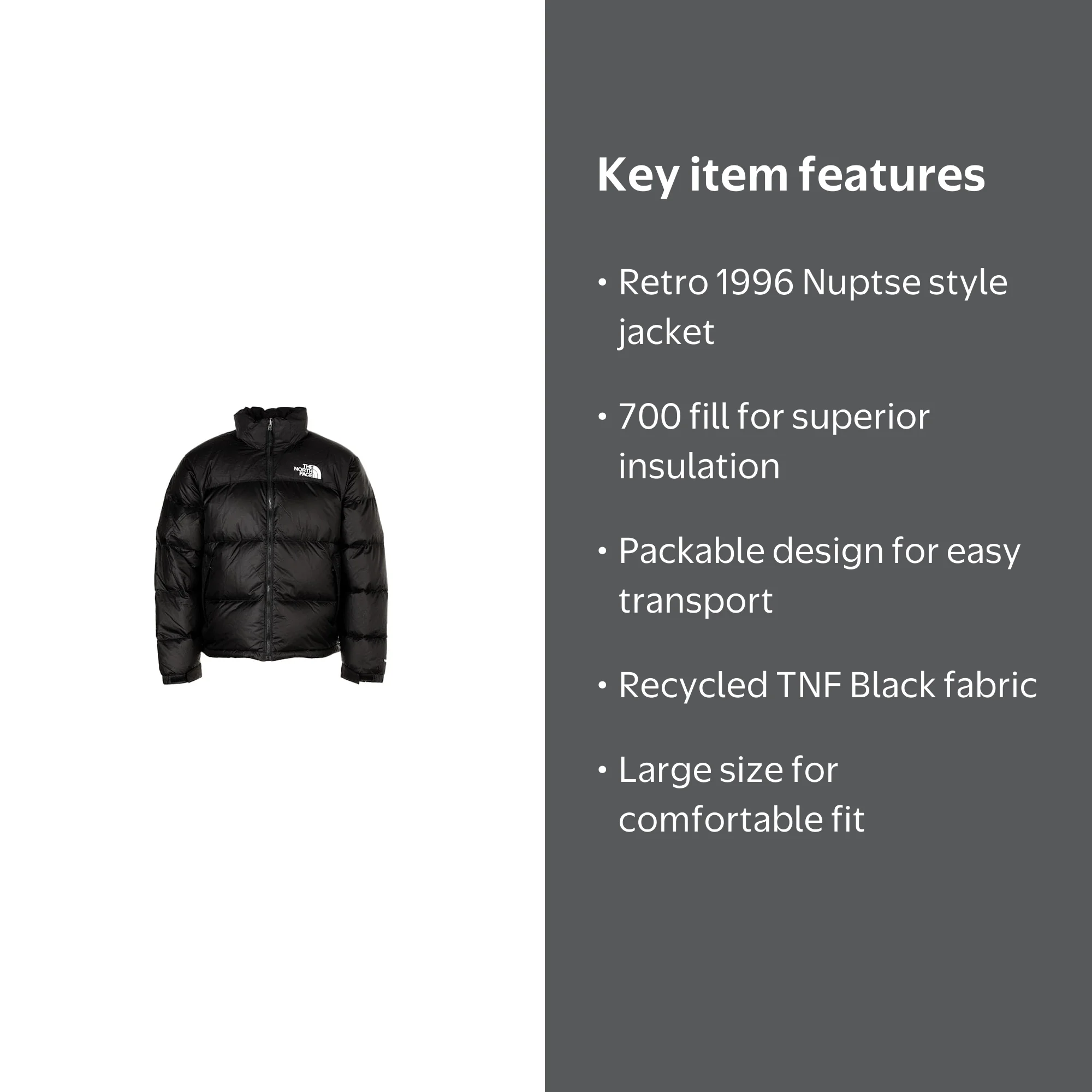 The North Face Men's 1996 Retro Nuptse 700 Fill Packable Jacket