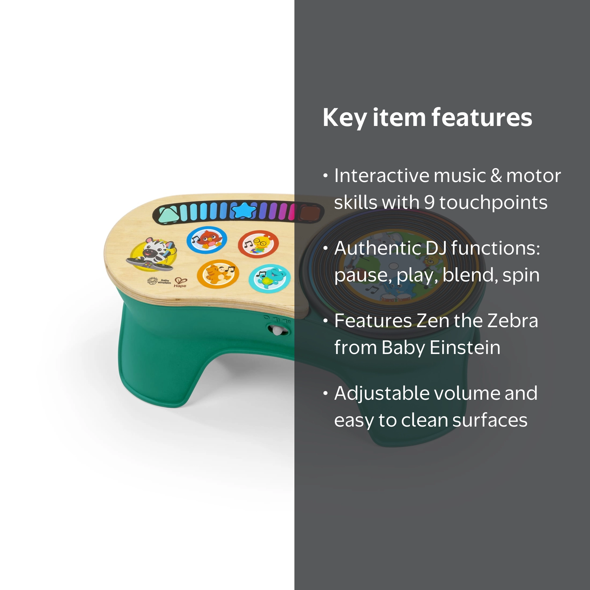 Baby Einstein + Hape DJ Discovery Musical Toy Turntable, Unisex