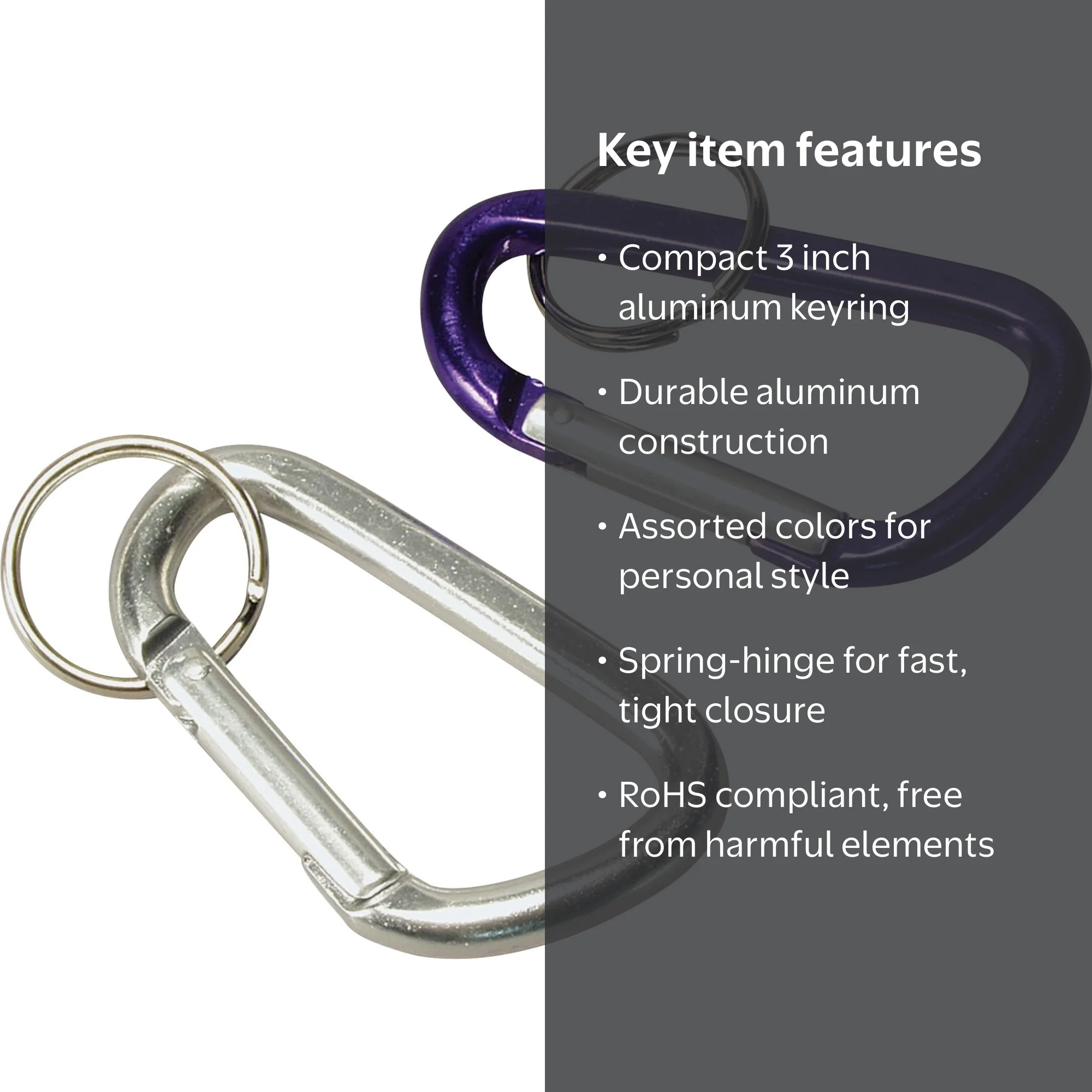 Baumgartens Large Carabiner Key Ring, Assorted - Walmart.com