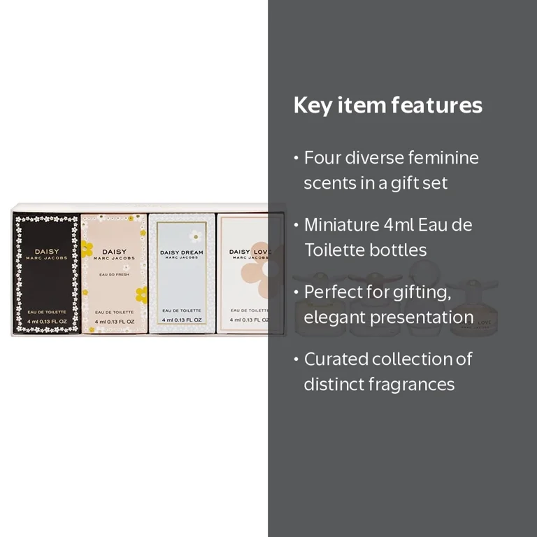 Marc Jacobs, Mini Perfume Gift Set, 4 Pieces, Daisy Eau So Fresh Marc Jacobs, Mini Perfume Gift Set, 4 Pieces, Daisy Eau So Fresh