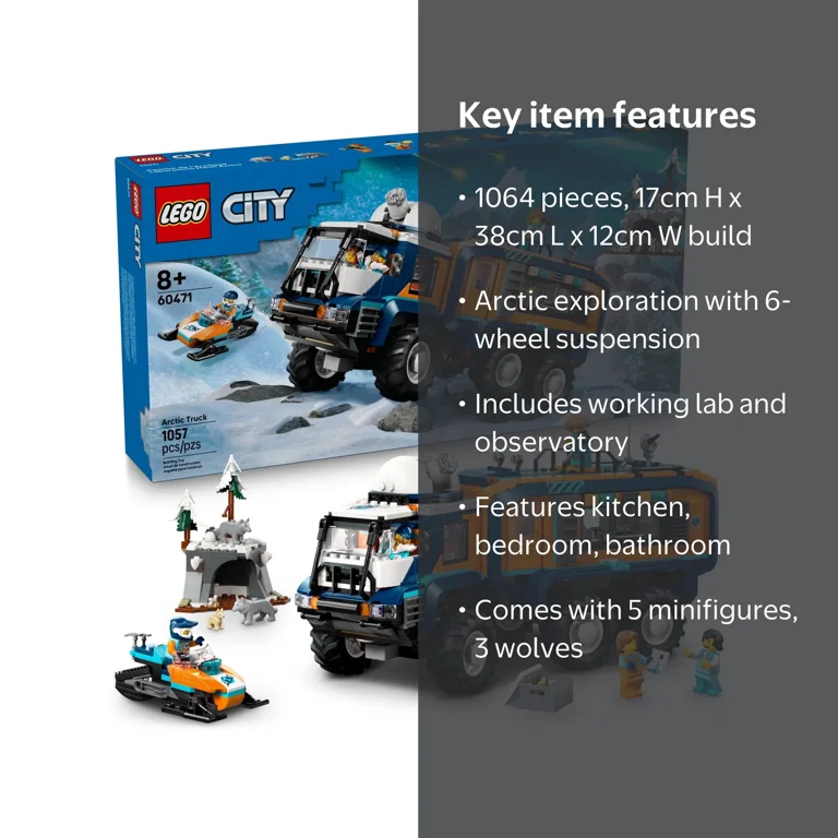 LEGO City Arctic Explorer Science Lab Truck for Ages 8+ - Walmart.com