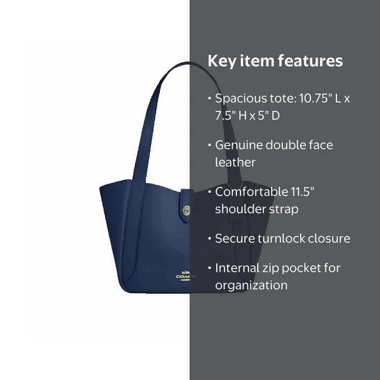 Coach Hadley Turnlock Tote Handbag - Walmart.com