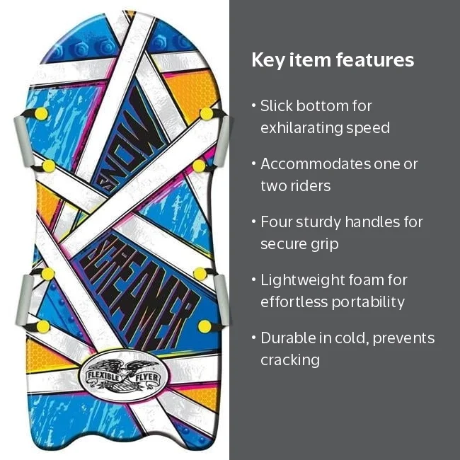FastTackle, Snow Screamer Foam Sled, SKU ZX9OPTMRL2994, 47