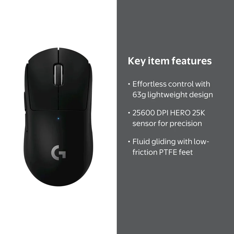 Logitech G Pro X Superlight Wireless Gaming Mouse, Ultra