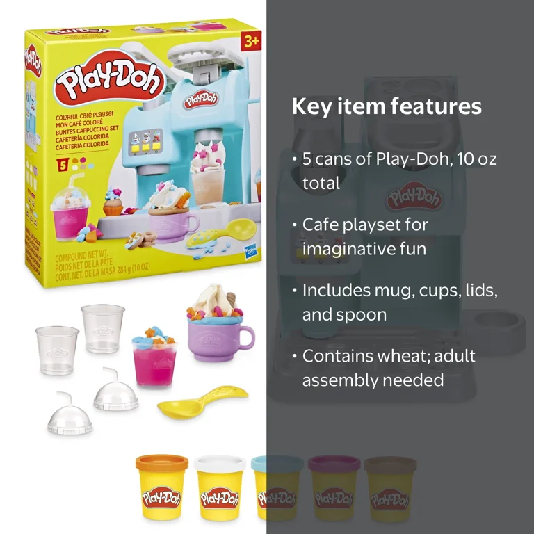 Play-Doh Kitchen Creations Colorful Cafe Play Food Dough Set - 5