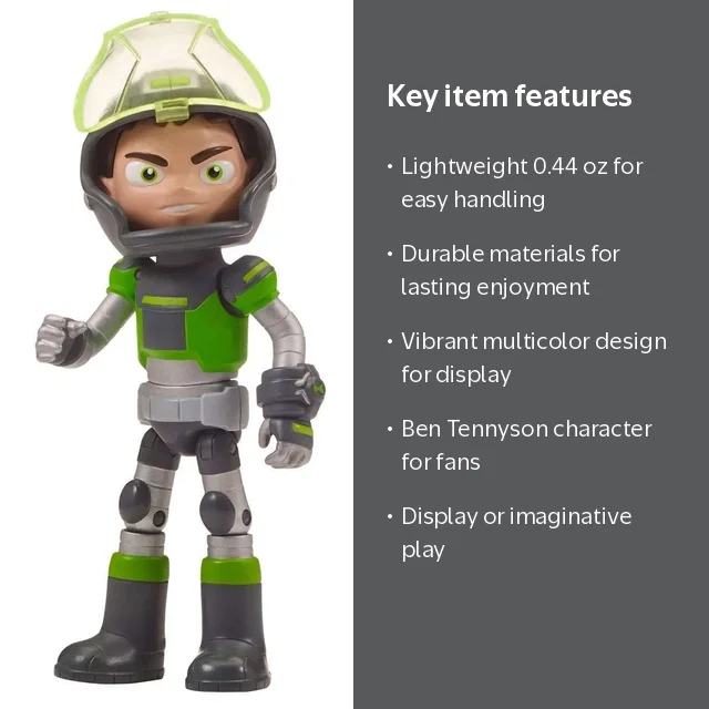 Ben 10 Collectible Ben Tennyson Action Figure Multicolor, 0.44 oz