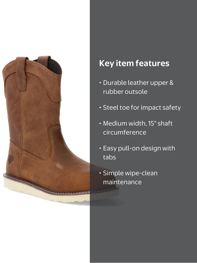 Herman Survivors Men's Steel Toe Rift Pull On Western Work Boots
