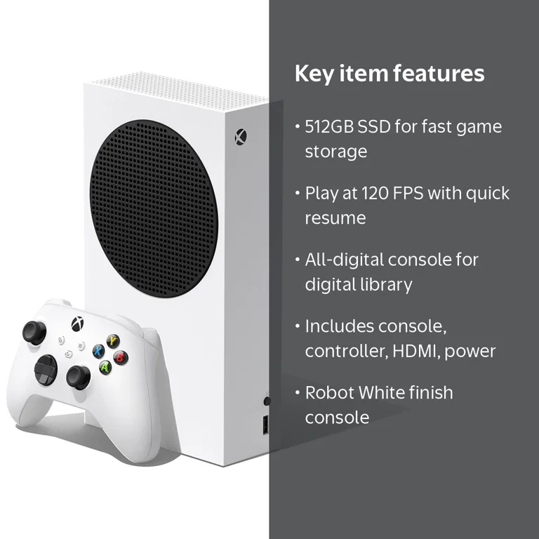XBOX, All Digital Gaming Console, 512GB SSD, White - Walmart.com