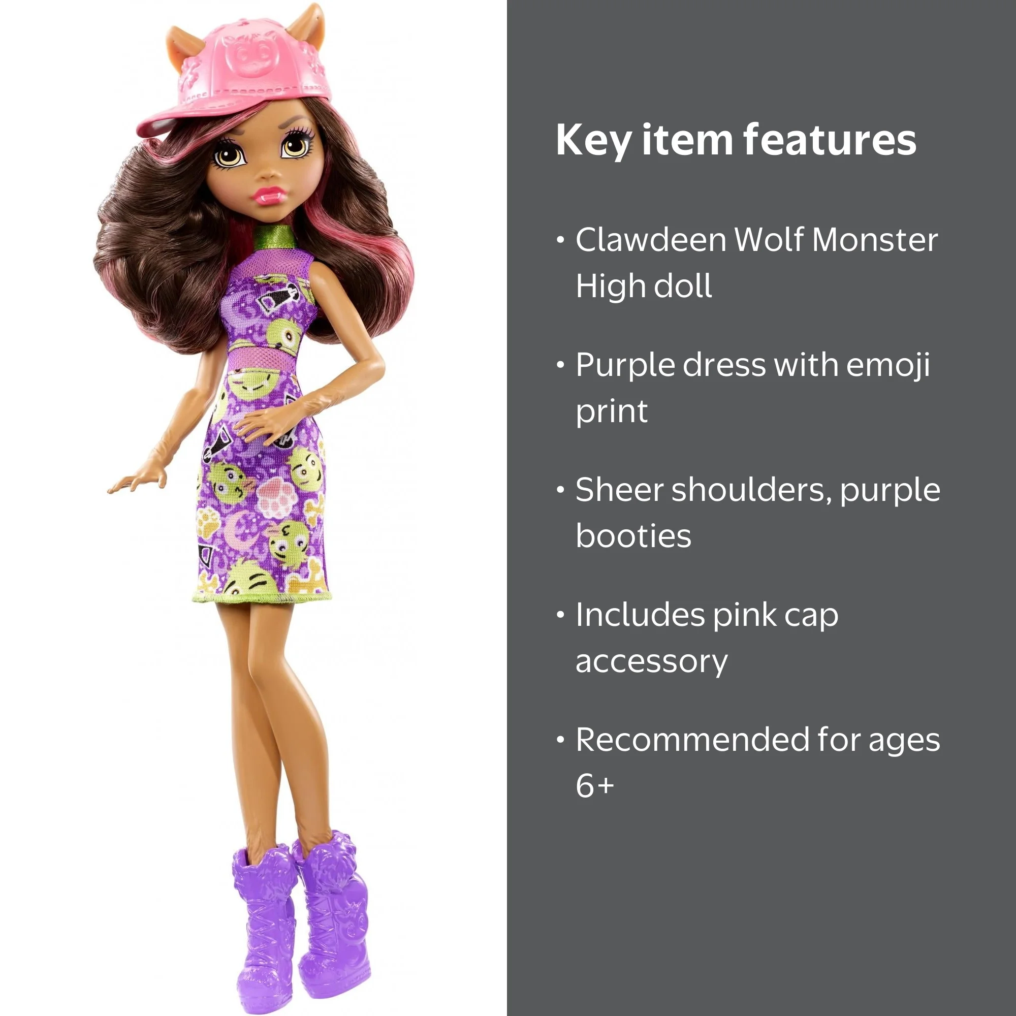 Monster High Emoji Clawdeen Wolf Doll - Walmart.com
