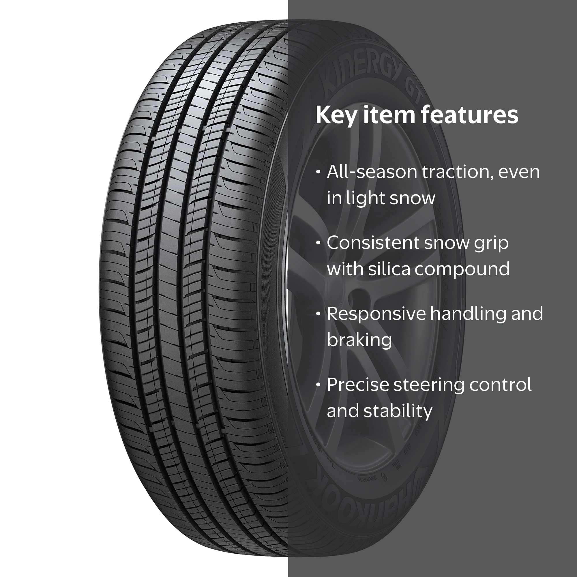 Hankook Kinergy GT (H436) All Season 205/55R16 91H Passenger Tire