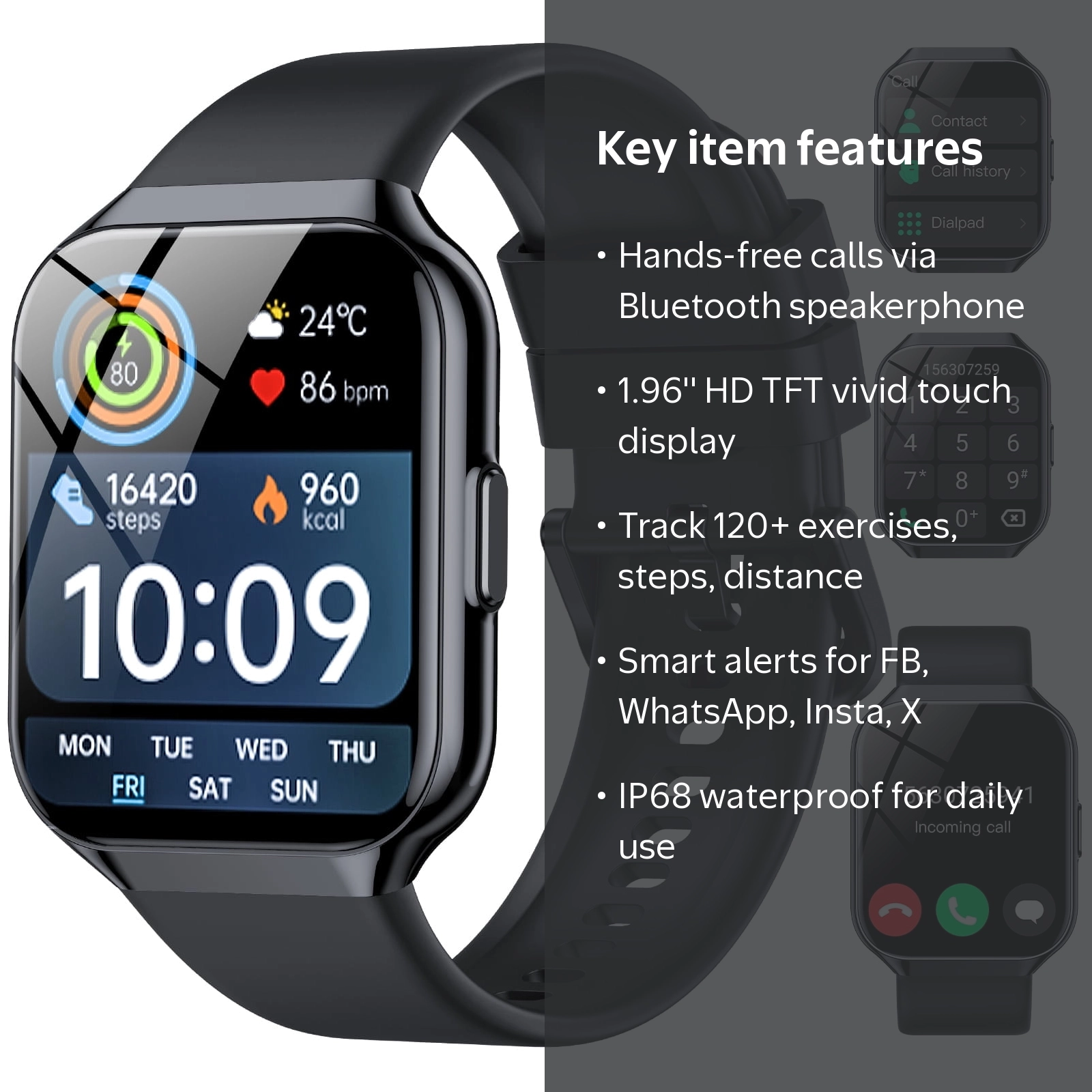 2025 NEW Smart Watch, 1.96''HD Screen SmartWatch for Men Women's