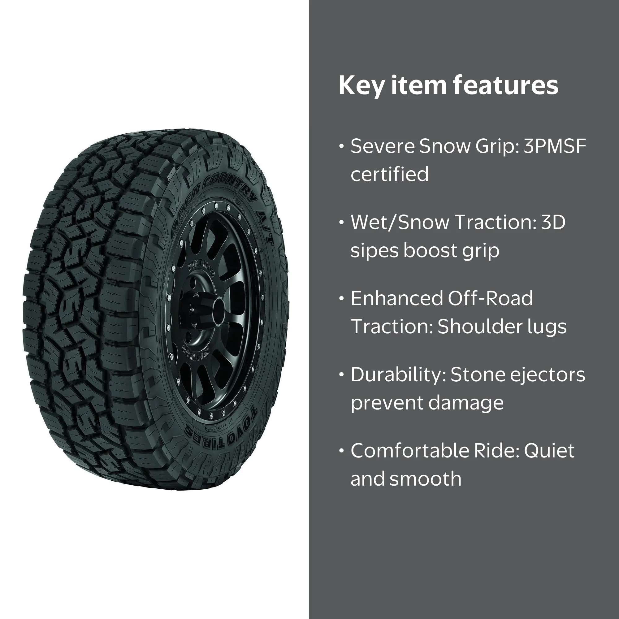 Toyo, Light Truck Tire, 235/70R16 106T, All Terrain Off-Road
