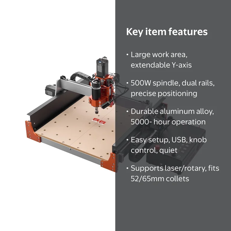 KFFKFF CNC Router Machine CN C4040-SS1, 15.75 x 15.75 x 3.74 in