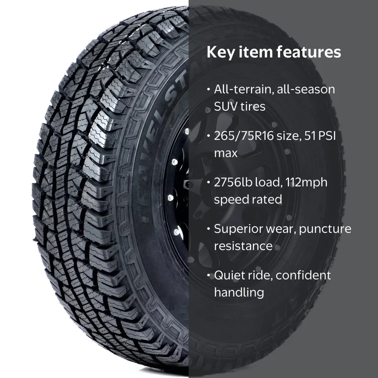 Travelstar EcoPath A T All Terrain SUV Tire, 265/75R16, 116S