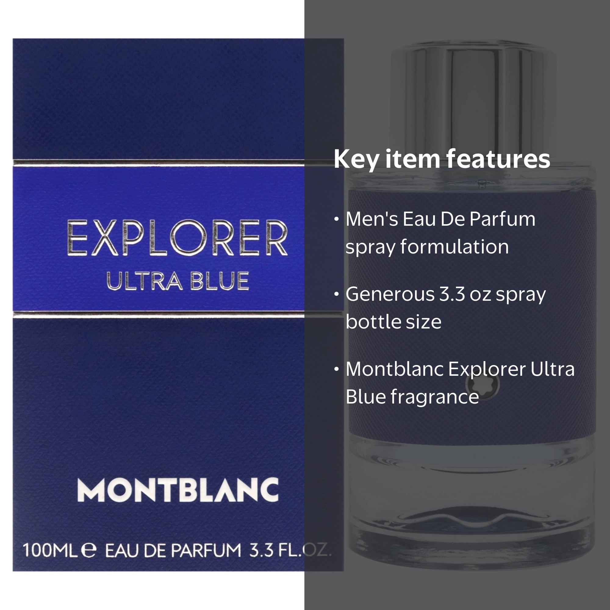 Mont Blanc Explorer Ultra Blue Men's EDP Spray - 3.3 oz - Walmart.com