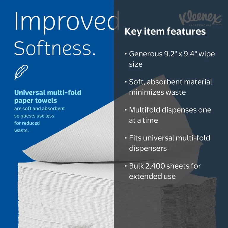 Kleenex Professional Multifold Paper Towels, 150 Sheets/Pack