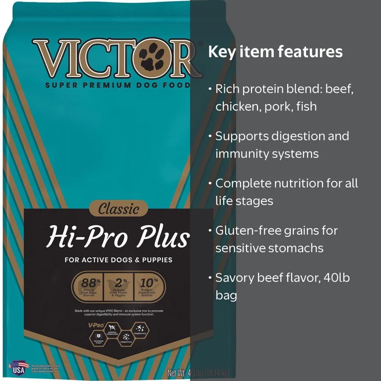 Victor, Dry Dog Food, 40 lb, All Life Stage High-Protein Beef