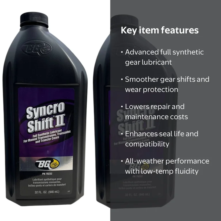 BG Syncro Shift II PN 792 Synthetic Gear Lubricant - Fluid for