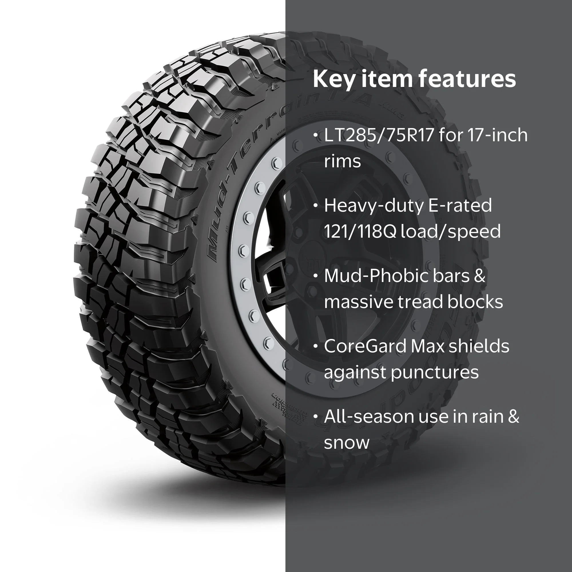 BFGoodrich Mud-Terrain T/A KM3 All-Season LT285/75R17/E 121/118Q