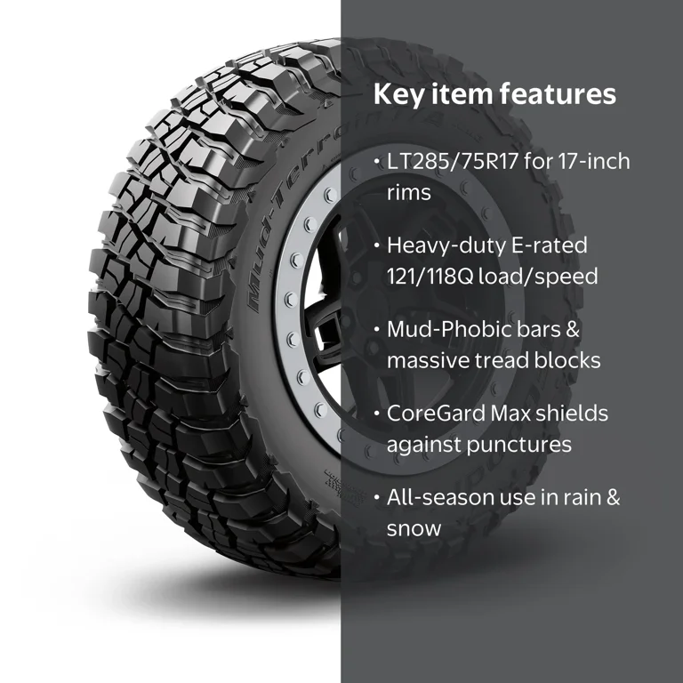 BFGoodrich Mud-Terrain T/A KM3 All-Season LT285/75R17/E 121/118Q