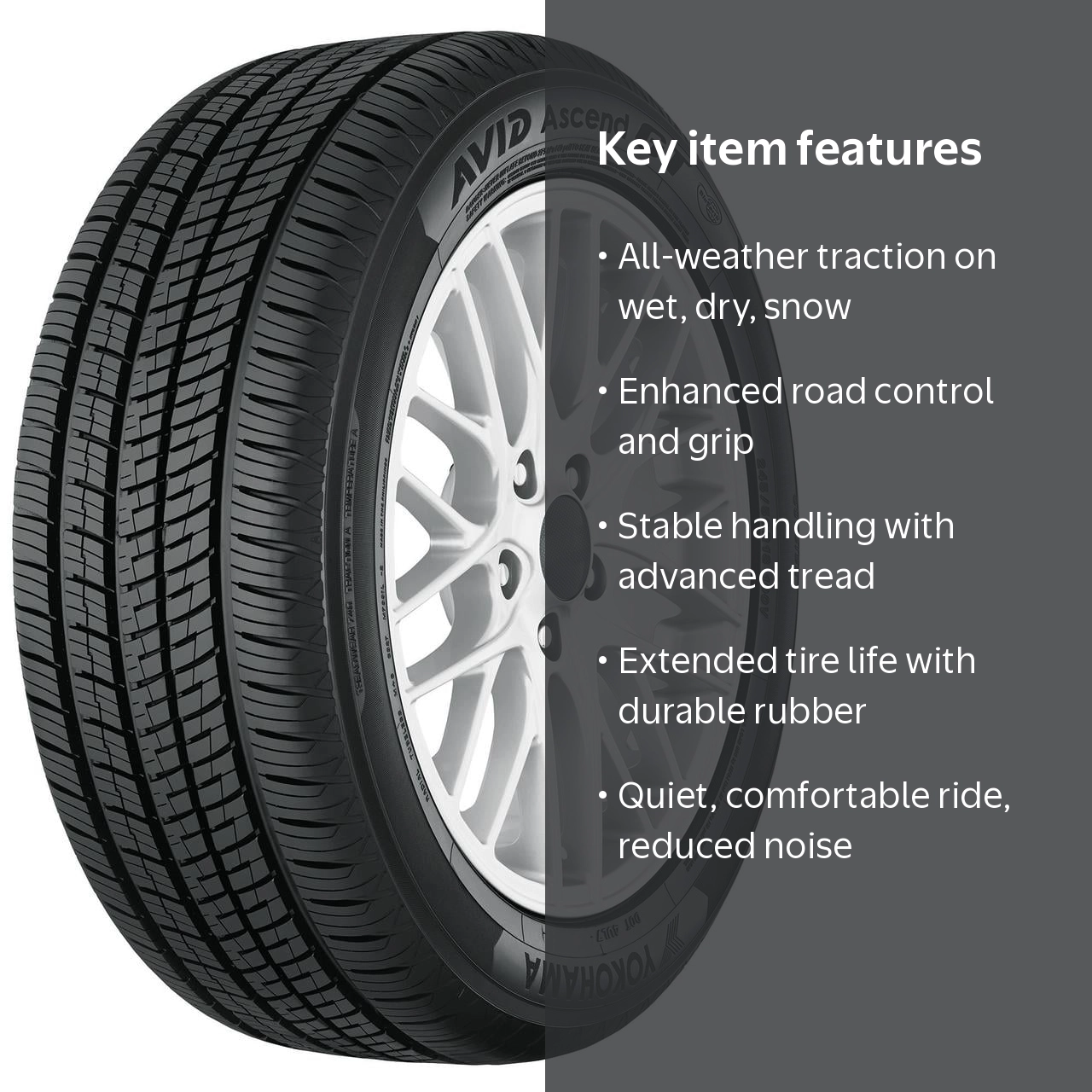 Yokohama, Passenger Tire, 195/65R15 91S, All Season Grip and