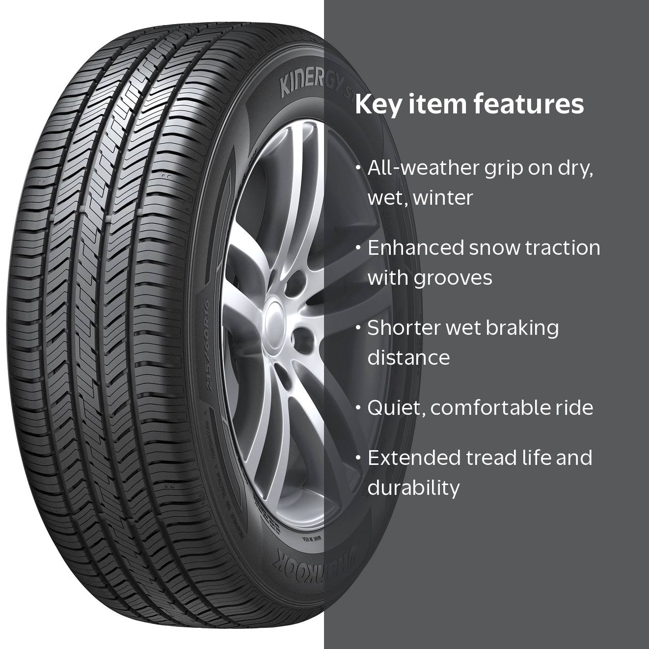 Hankook Kinergy ST H735 All-Season Passenger Tire, 195/70R14 91T