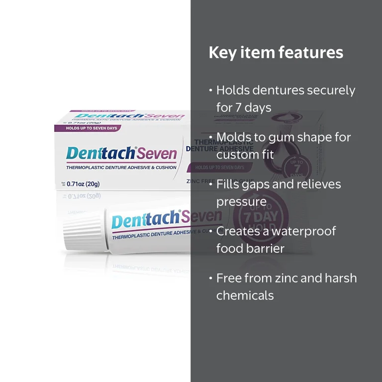 Denttach Seven Thermoplastic Denture Adhesive and Cushion Reliner