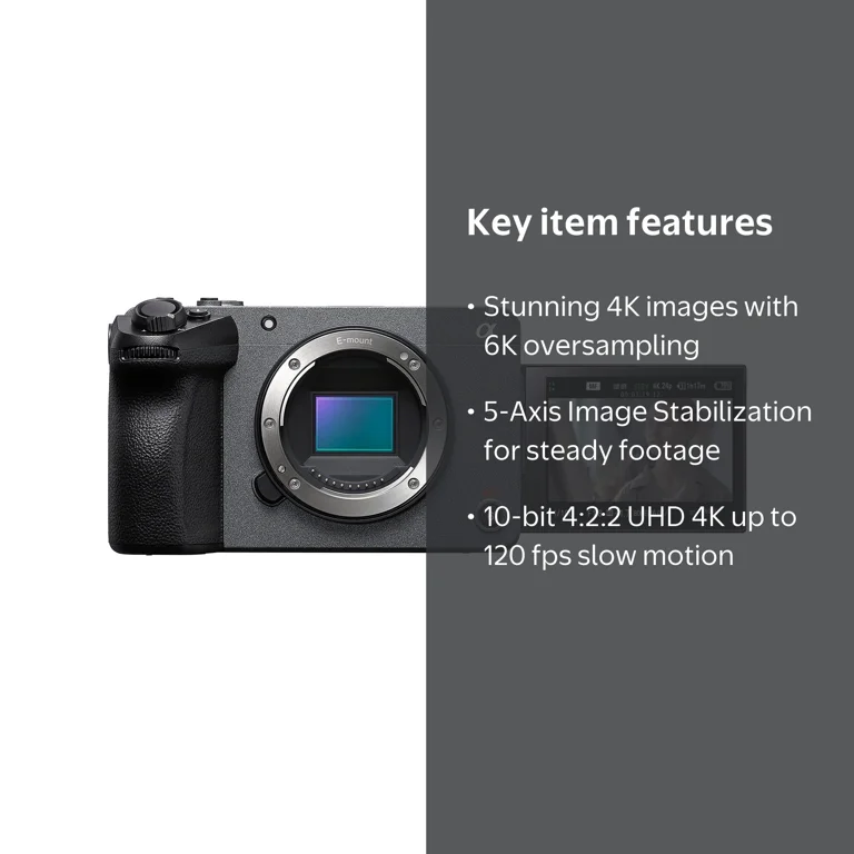 Sony FX30 Cinema Line Digital Cinema Camera, 26MP APS-C Sensor, 4K