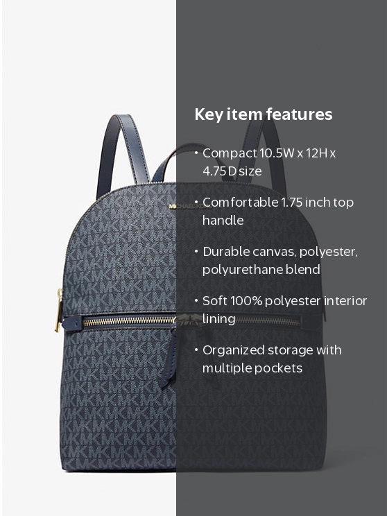 MICHAEL KORS Dallas Medium Signature Logo Backpack-Admiral