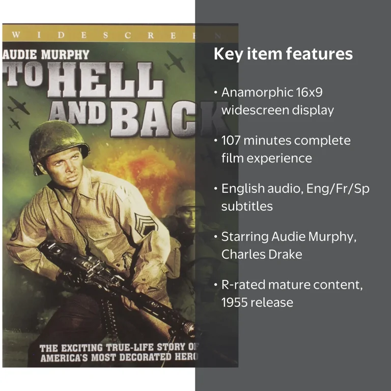 Universal, To Hell and Back DVD, 1955, Drama, 107 minutes