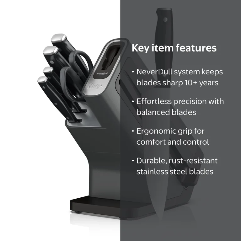 Ninja NeverDull‚Ñ¢ 7-Piece Prep Knife System, K12007BRN - Walmart.com