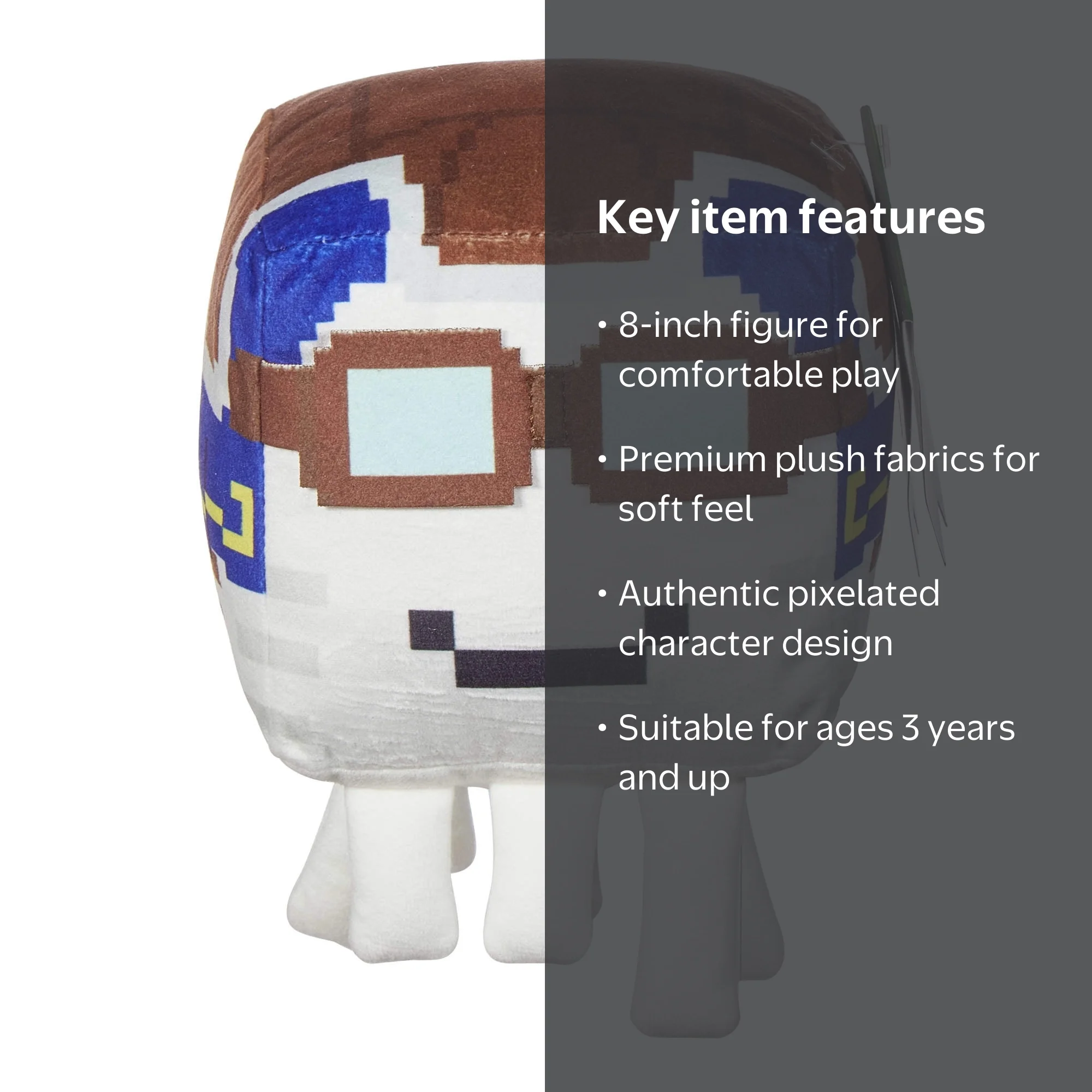 Minecraft Plush Happy Ghast Toy, 8-inch Soft Doll Inspired by The