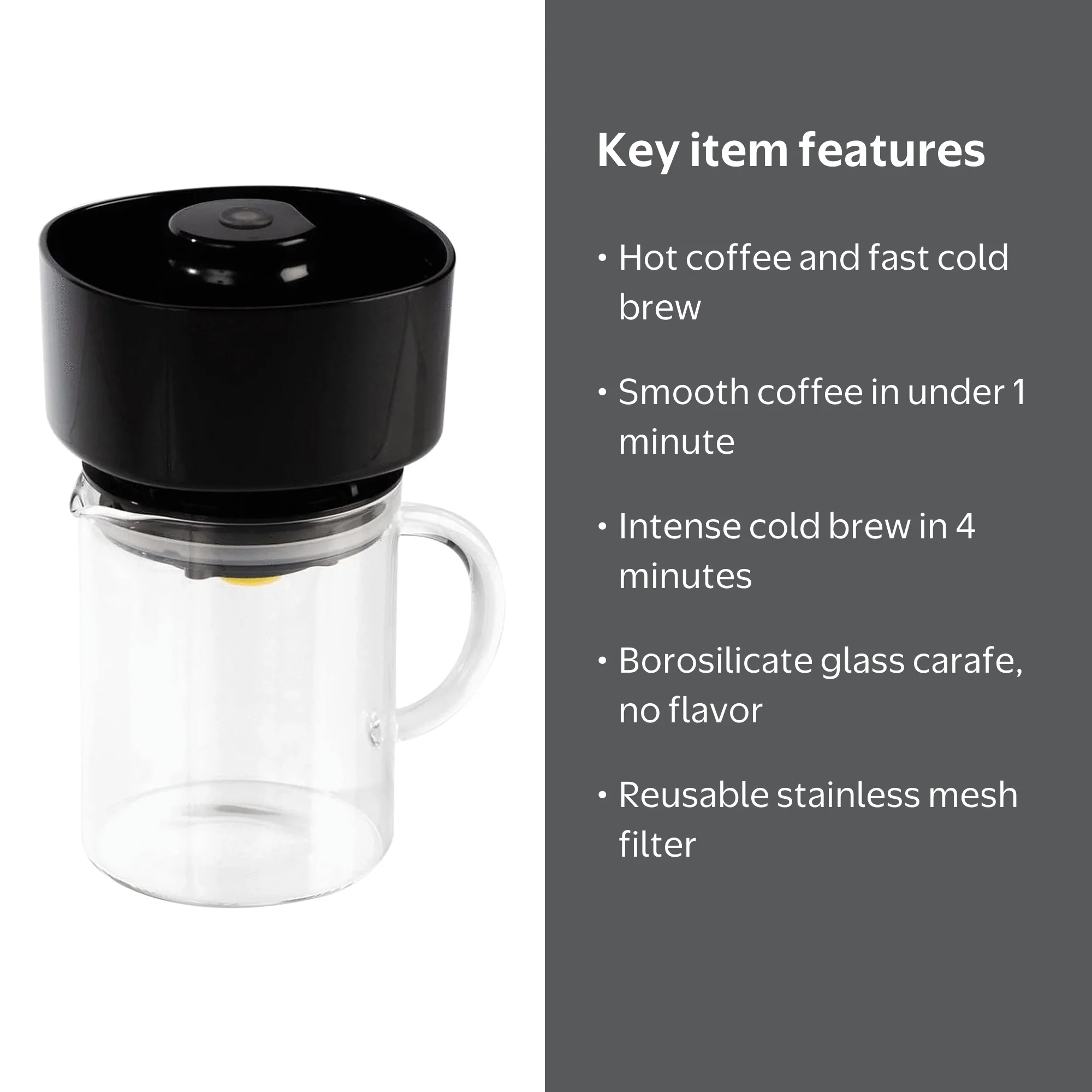VacOne Coffee Air Brewer - Hot Coffee & Fast Cold Brew Maker