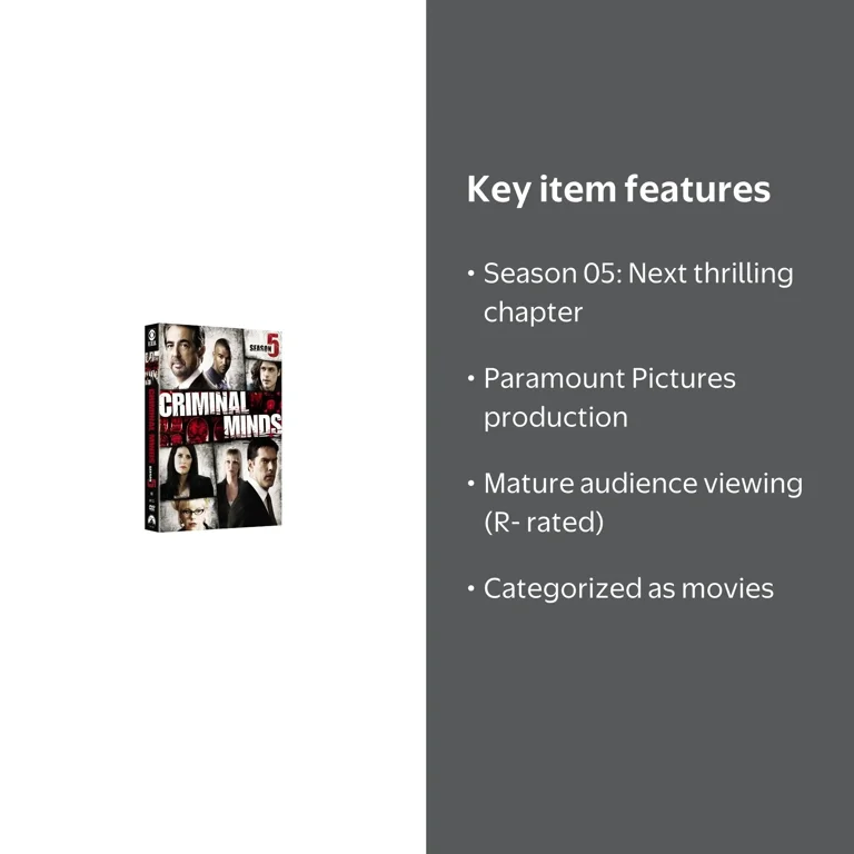 Paramount's Criminal Minds: Complete Full Series, Season 05 Drama