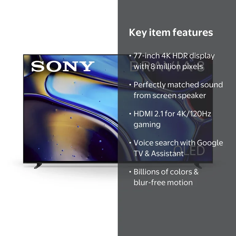 Free Shipping! \Sony 77\\ Large Class BRAVIA 8 OLED 4K HDR Smart