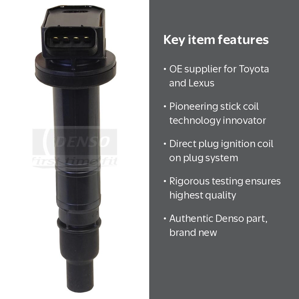 Denso, Ignition Coil, Gray, Fits select Toyota Camry and Corolla