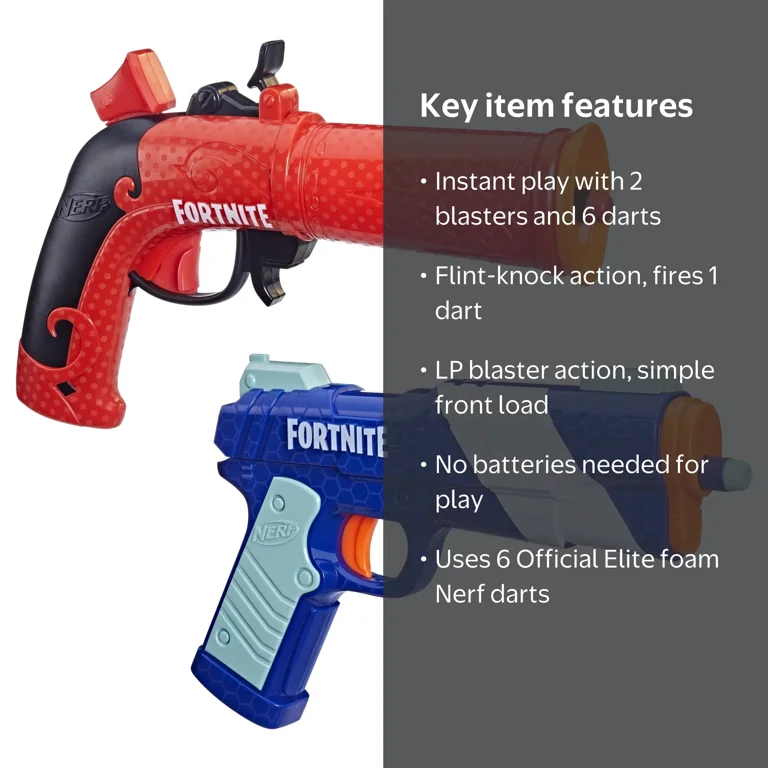 Nerf Fortnite Dual Pack Includes 2 Blasters & 6 Darts - Walmart.com