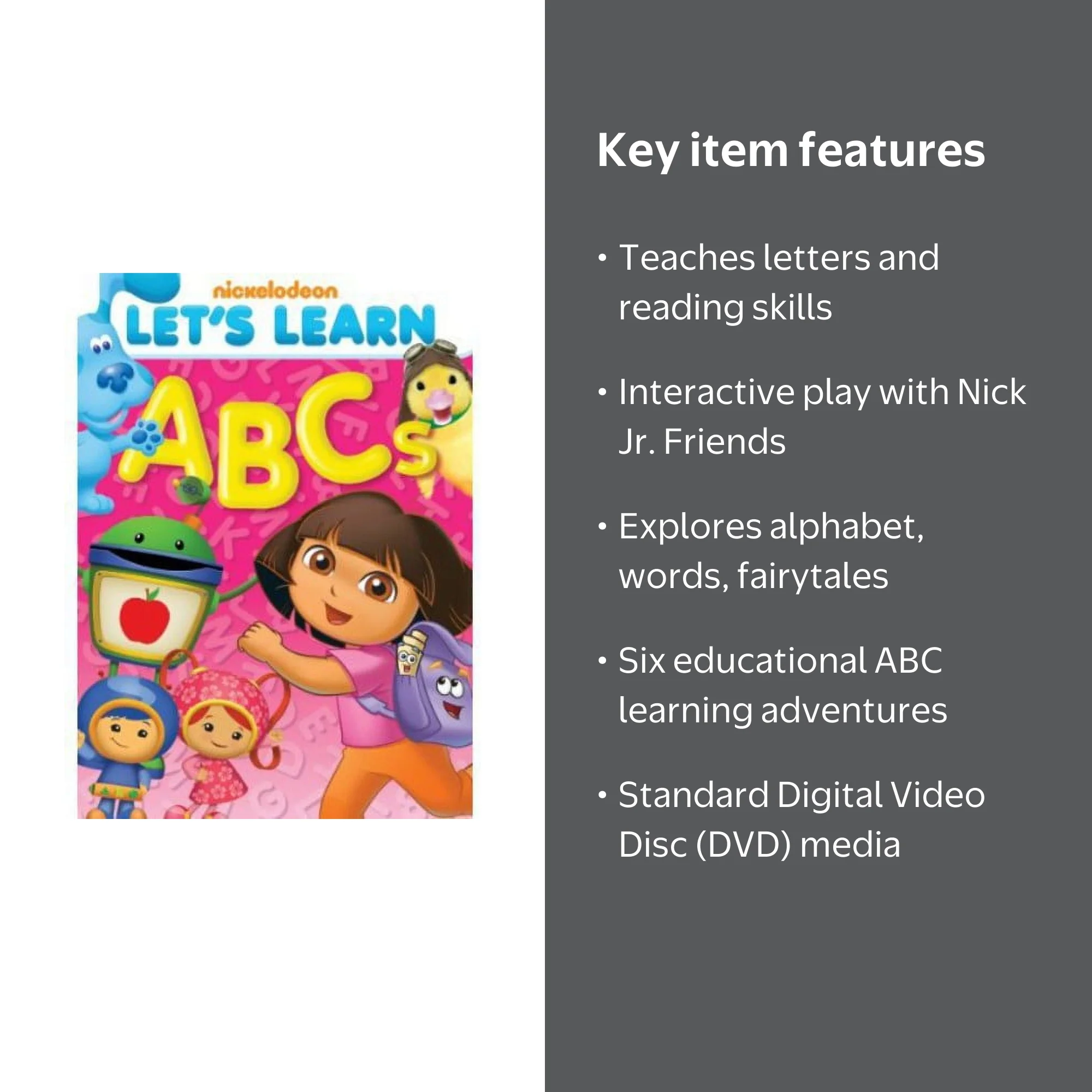 Nickelodeon - Let's Learn: ABC [DIGITAL VIDEO DISC] - Walmart.com