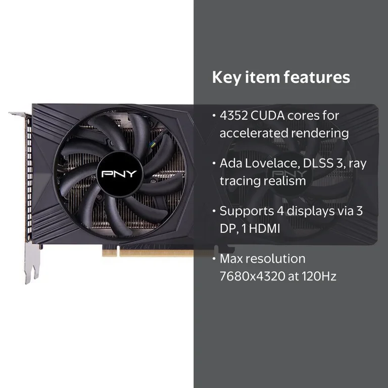PNY GeForce RTX™ 4060 Ti 8GB VERTO Dual Fan Gaming Graphics Card