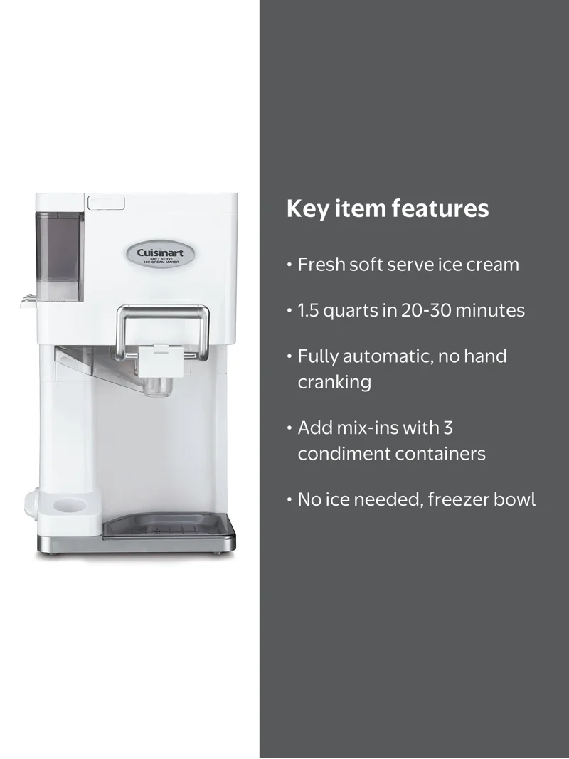 Cuisinart ICE-45 Mix It In Soft Serve 1.5-Quart Electric Ice Cream