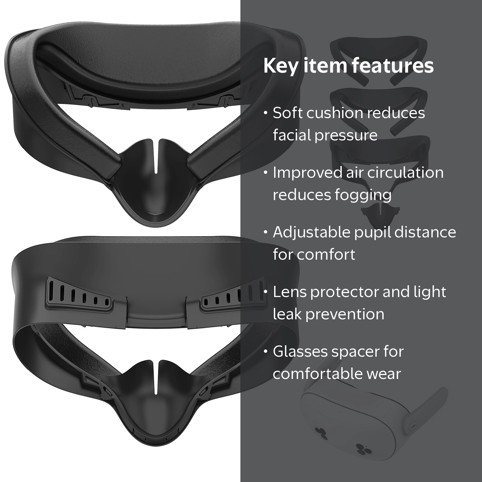 Face Pad for Oculus Quest 3S, VR Accessories for Meta Quest 3S