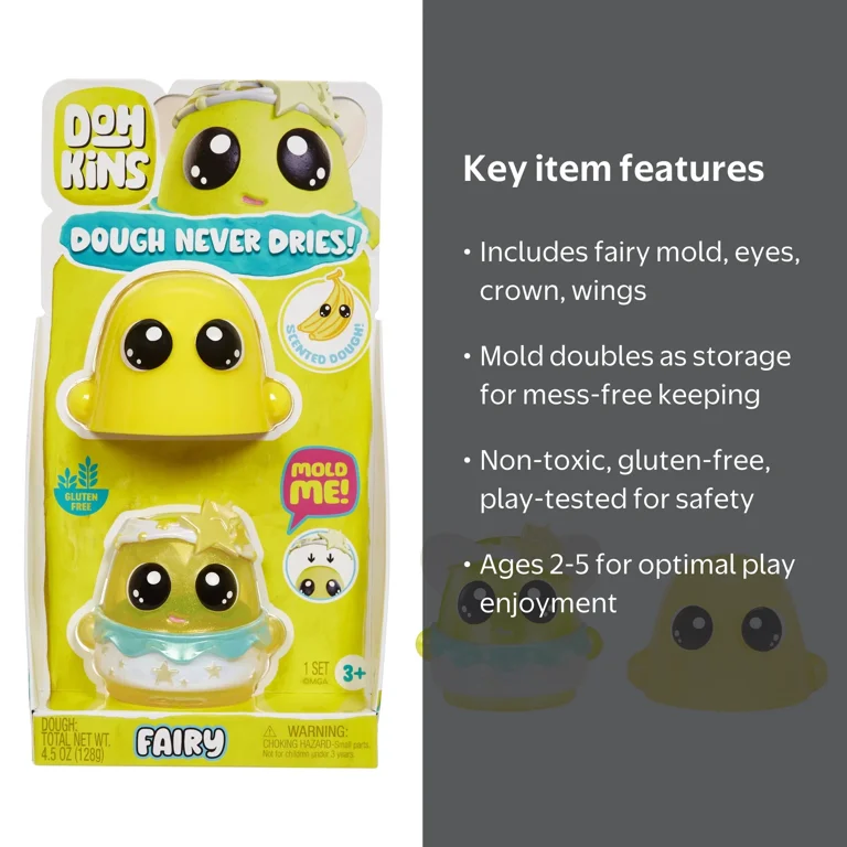 DohKins Fairy Character Single Pack Scented Dough that Never Dries