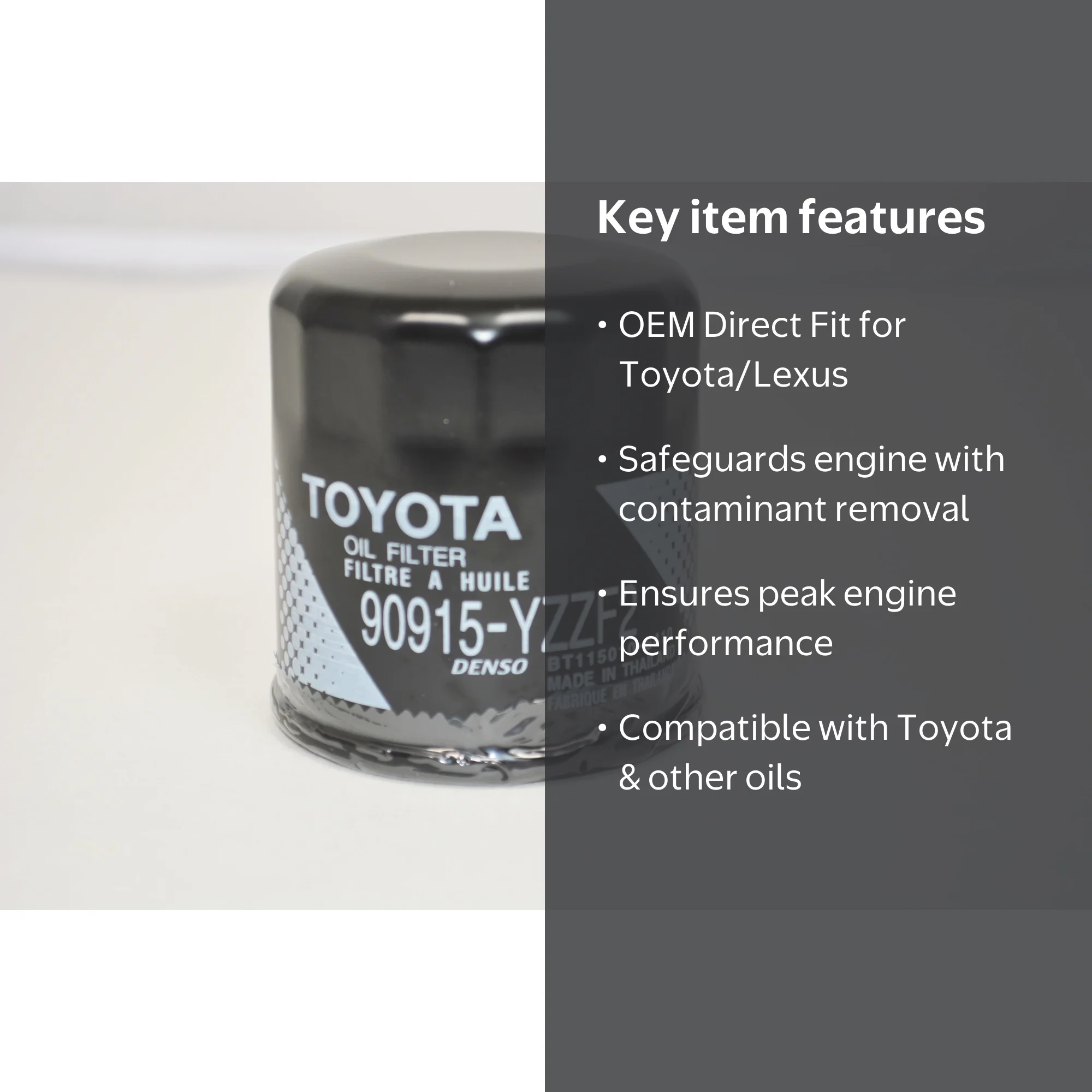 Toyota Genuine Oil Filter 90915-YZZF2 Fits select: 2019-2020