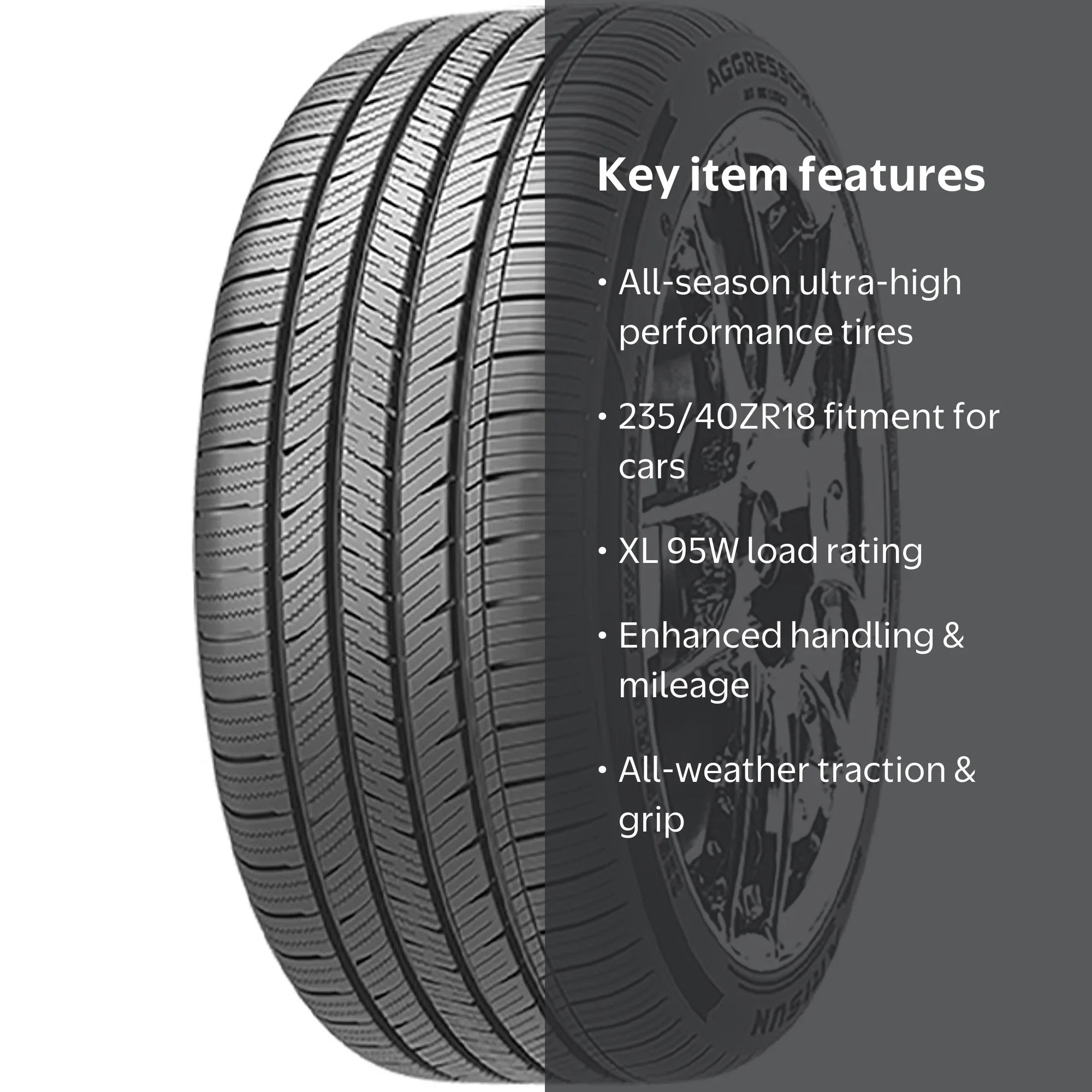 Arisun Aggressor ZS03 All Season 235/40ZR18 95W XL Passenger Tire