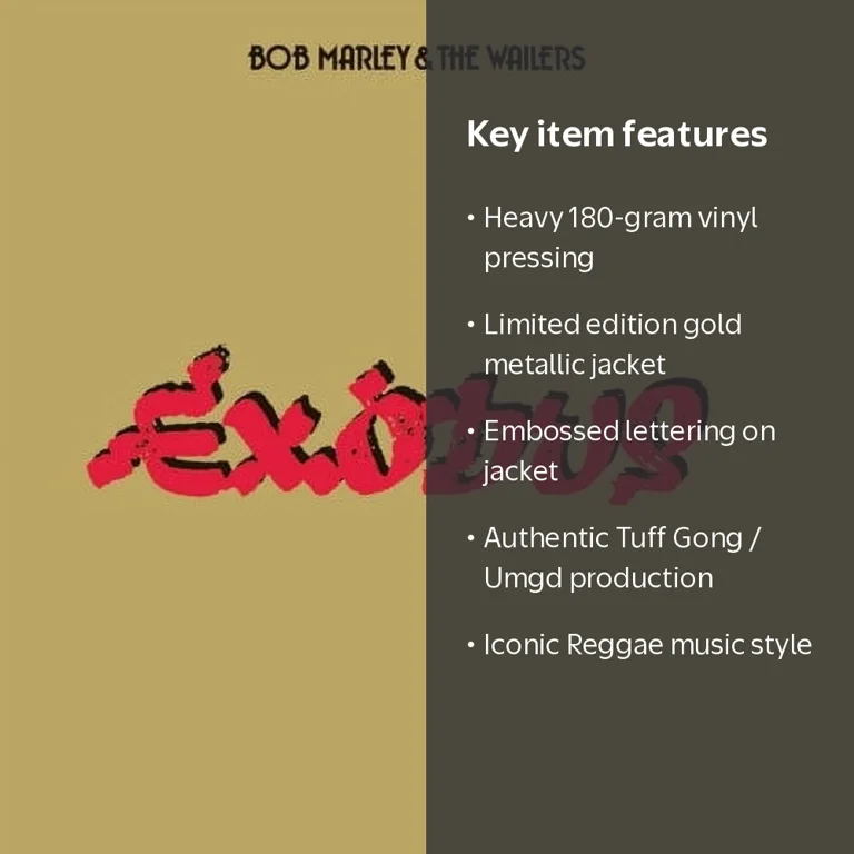 Bob Marley - Exodus Album, Reggae Legend, Vinyl LP Record