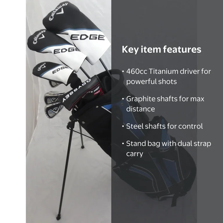 Callaway Mens Complete Golf Clubs Set Driver, Fairway Wood, Hybrid