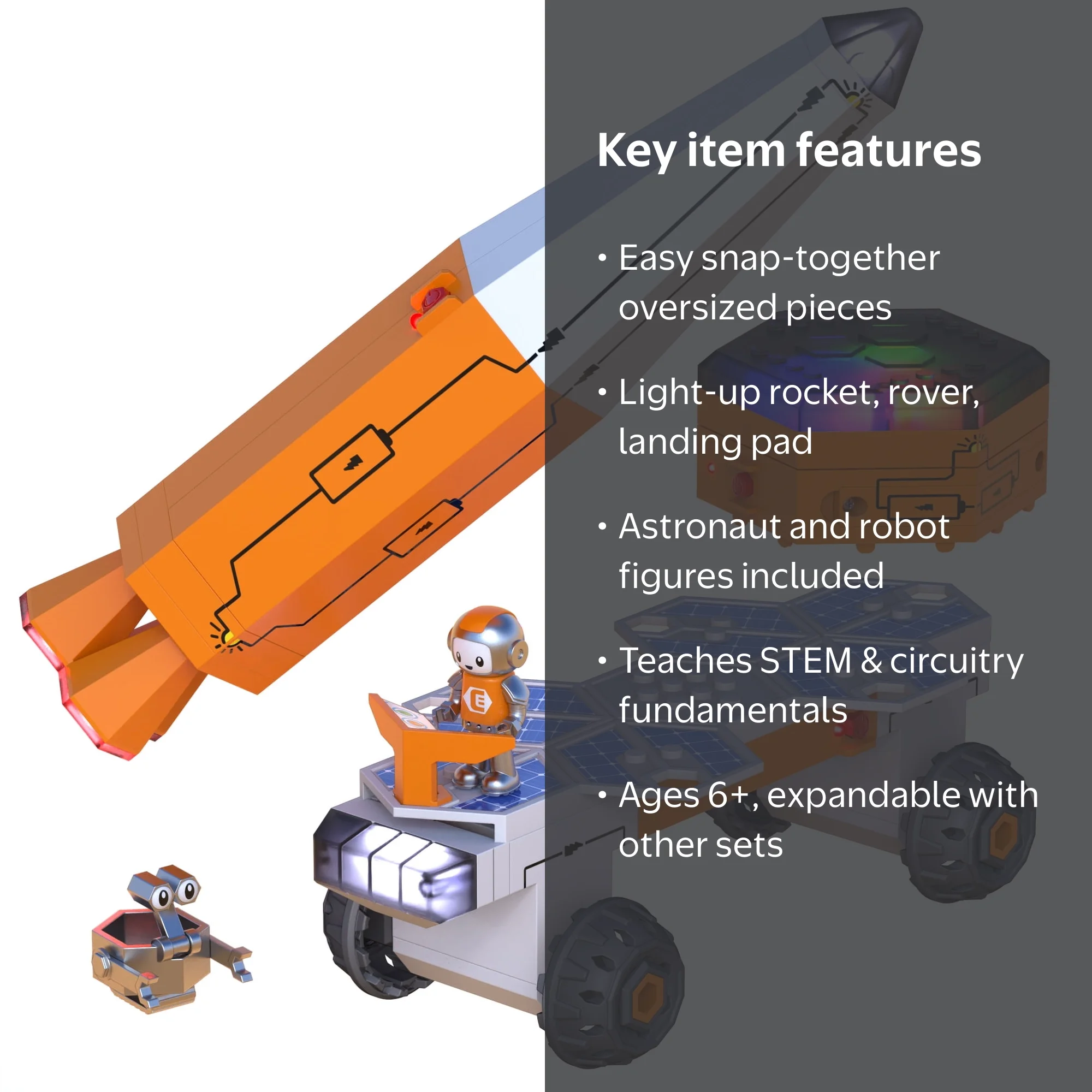 Educational Insights Circuit Explorer Space Rocket STEM Building