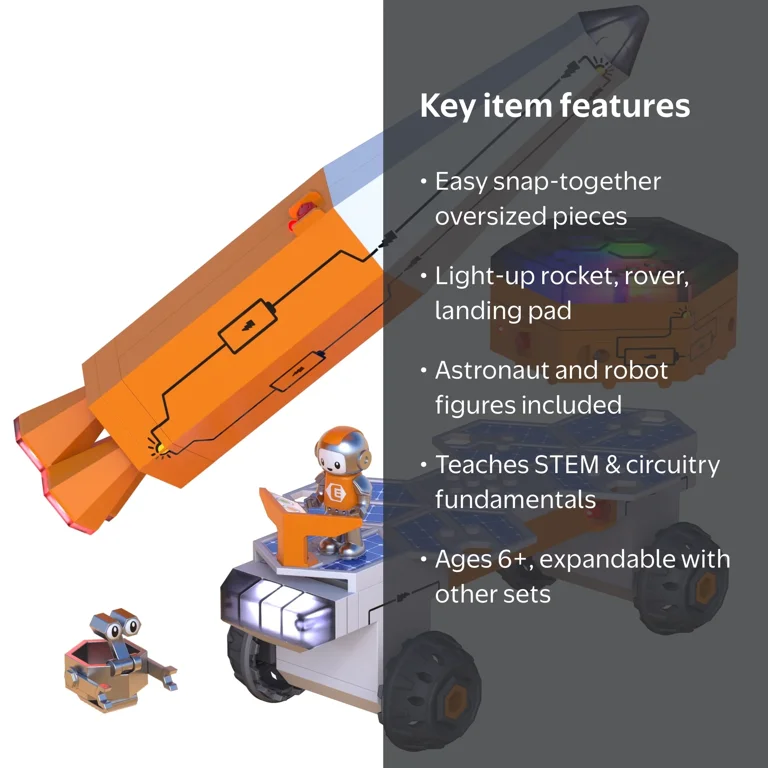 Educational Insights Circuit Explorer Space Rocket STEM Building
