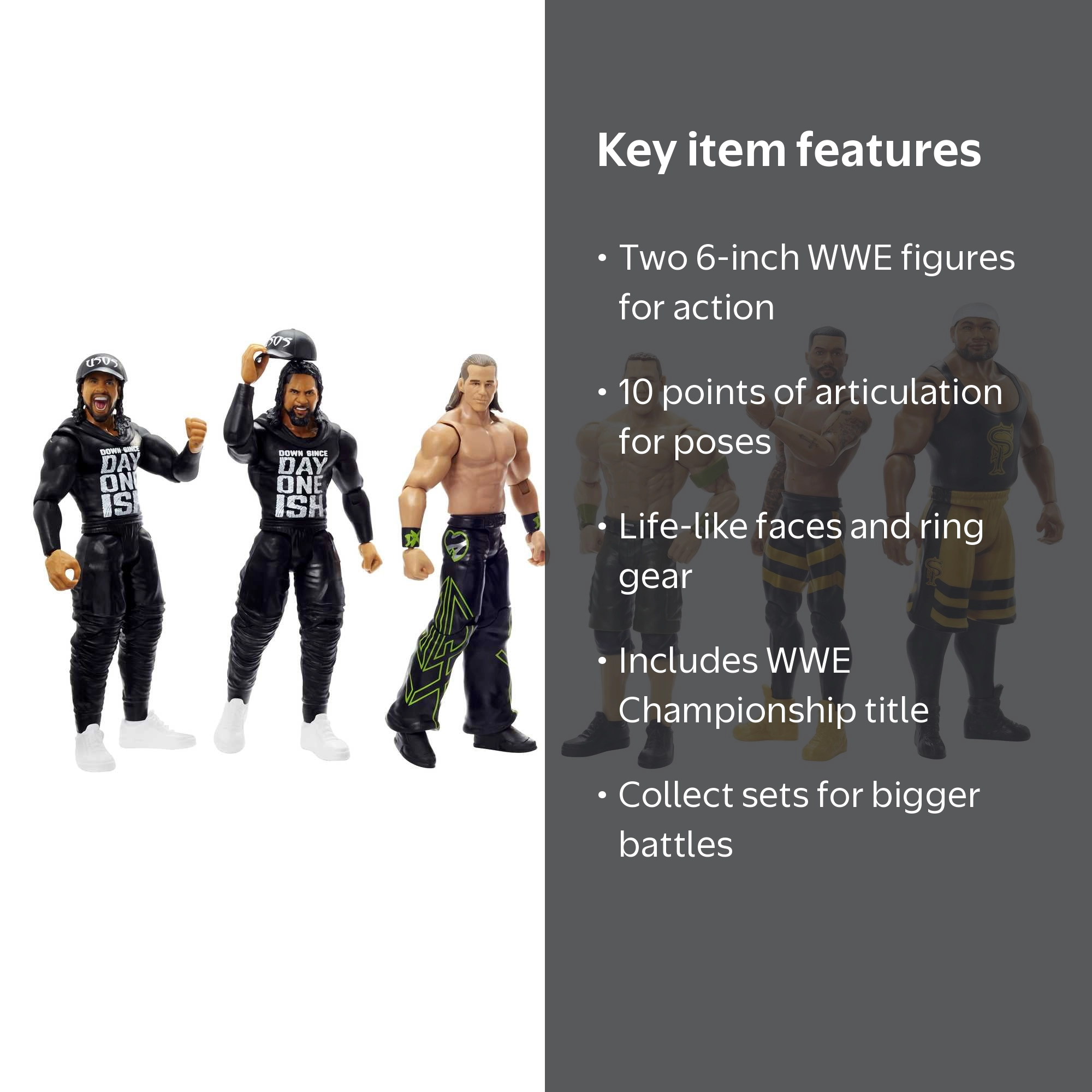 WWE Championship Showdown Action Figure 2-Pack, Set of 2 with